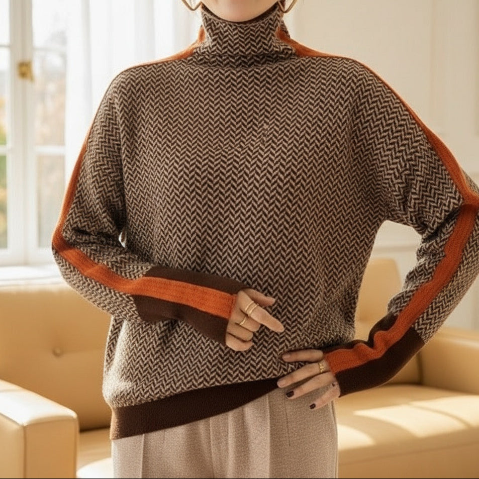 Eleanor | Col Haut Herringbone Luxe