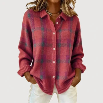 Grace | Gilet à carreaux en maille