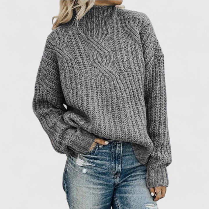 Clotilde™ — Pull texturé col montant confortable