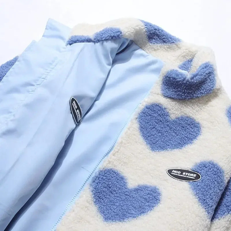 Katharina™ | Veste Réversible à Cœur – Élégance et Douceur Polyvalente