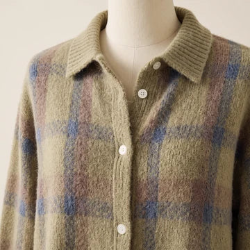 Grace | Gilet à carreaux en maille