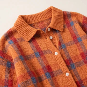 Grace | Gilet à carreaux en maille