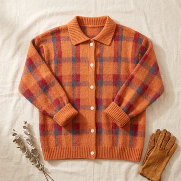 Grace | Gilet à carreaux en maille