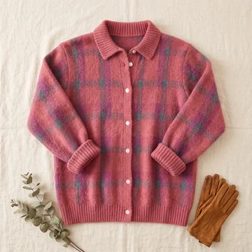 Grace | Gilet à carreaux en maille