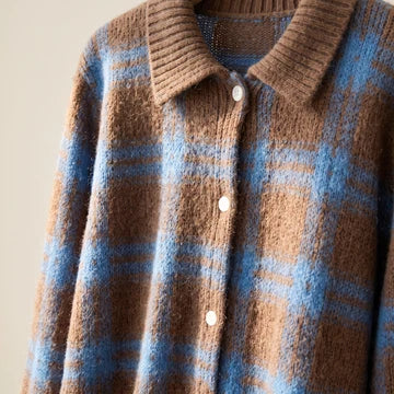 Grace | Gilet à carreaux en maille