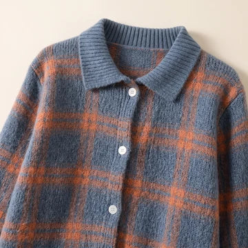 Grace | Gilet à carreaux en maille