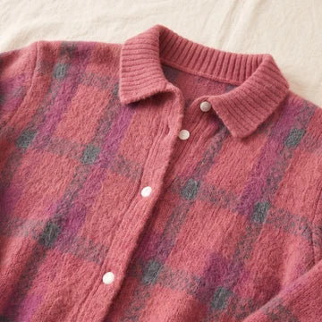 Grace | Gilet à carreaux en maille