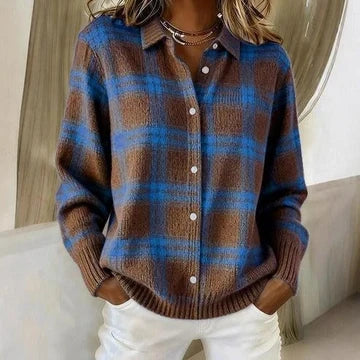 Grace | Gilet à carreaux en maille